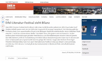 Eifel-Literatur-Festival zieht Bilanz