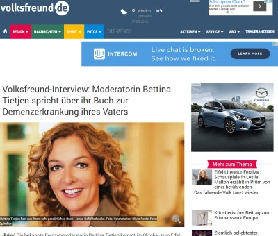 Volksfreund-Interview: Moderatorin Bettina Tietjen spricht über ihr Buch zur Demenzerkrankung ihres Vaters