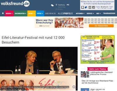 Eifel-Literatur-Festival mit rund 12 000 Besuchern