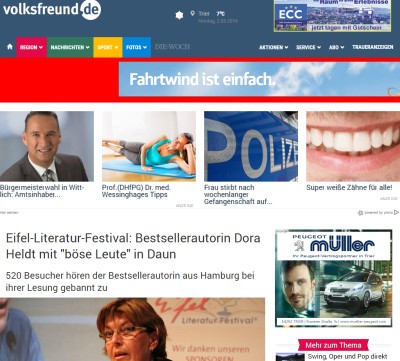 Eifel-Literatur-Festival: Bestsellerautorin Dora Heldt mit "böse Leute" in Daun