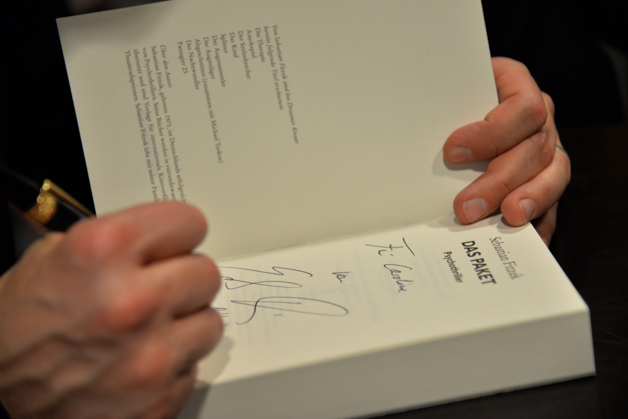 Sebastian Fitzek am 29. Oktober 2016 in Bitburg