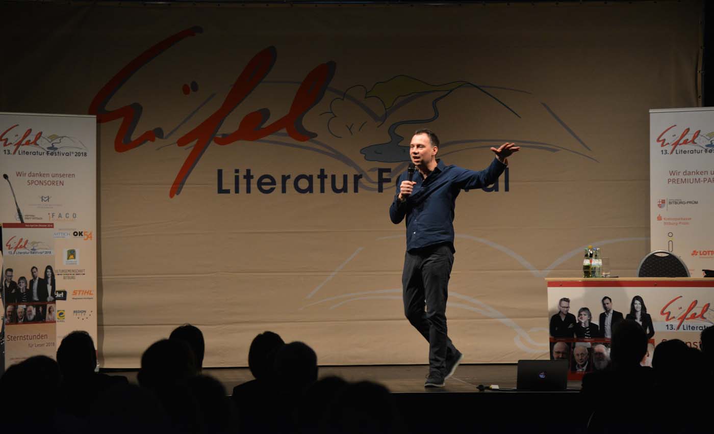 Sebastian Fitzek am 6. April 2018 in Wittlich