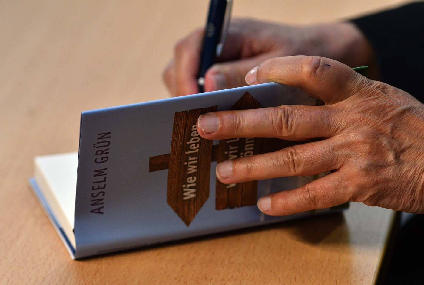 Pater Anselm Grün am 3. Mai 2018 in Wittlich