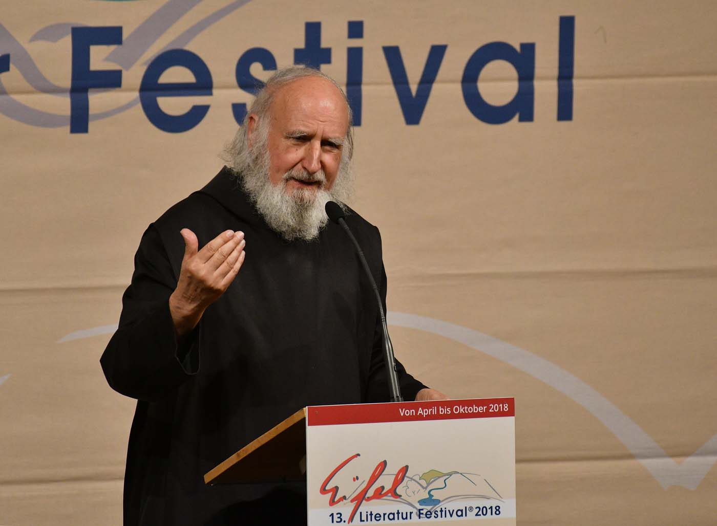 Pater Anselm Grün am 3. Mai 2018 in Wittlich