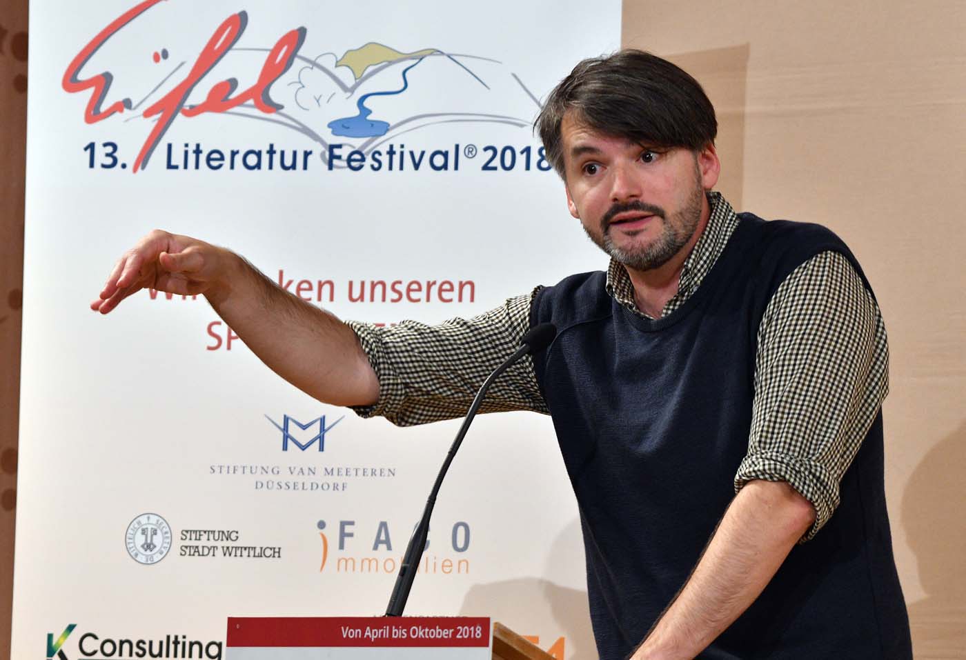 Saša Stanišić am 25. Mai 2018 in Wittlich